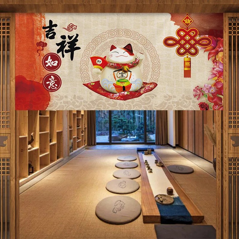 Commercial Kitchen Ceiling - VIKAMA Tenda Giapponese Noren Fuji Kimono