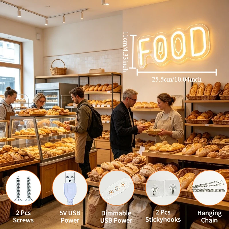 Insegna al Neon per Negozi di  - Commercial Kitchen Windows recensione e prezzo