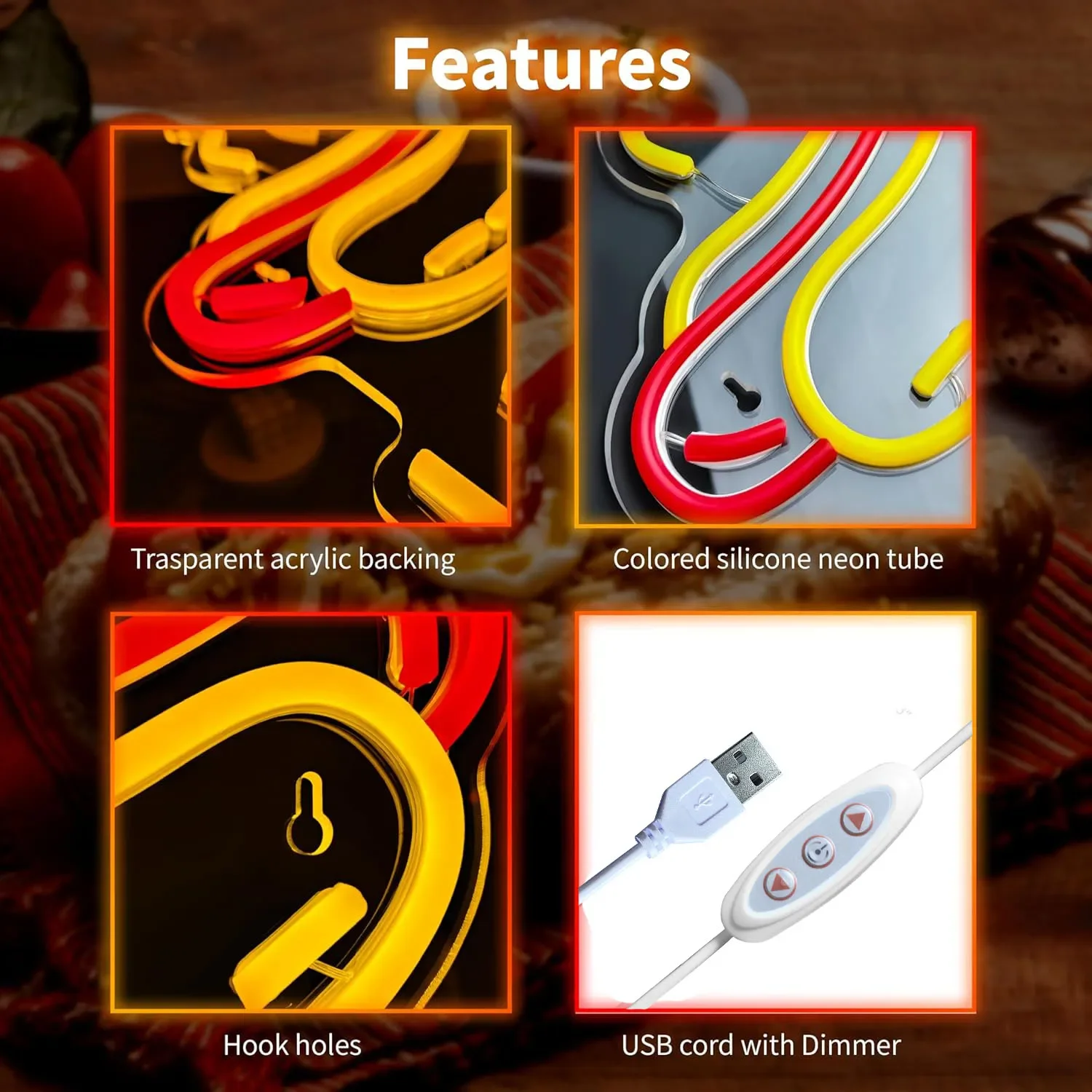 Insegna al Neon LED a Forma di - Commercial Kitchen Windows recensione e prezzo