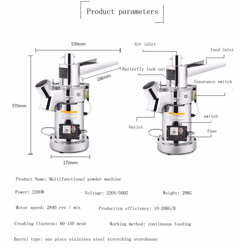 Macinacaffè Elettrico Multifun - Commercial Kitchen Grinder recensione e prezzo