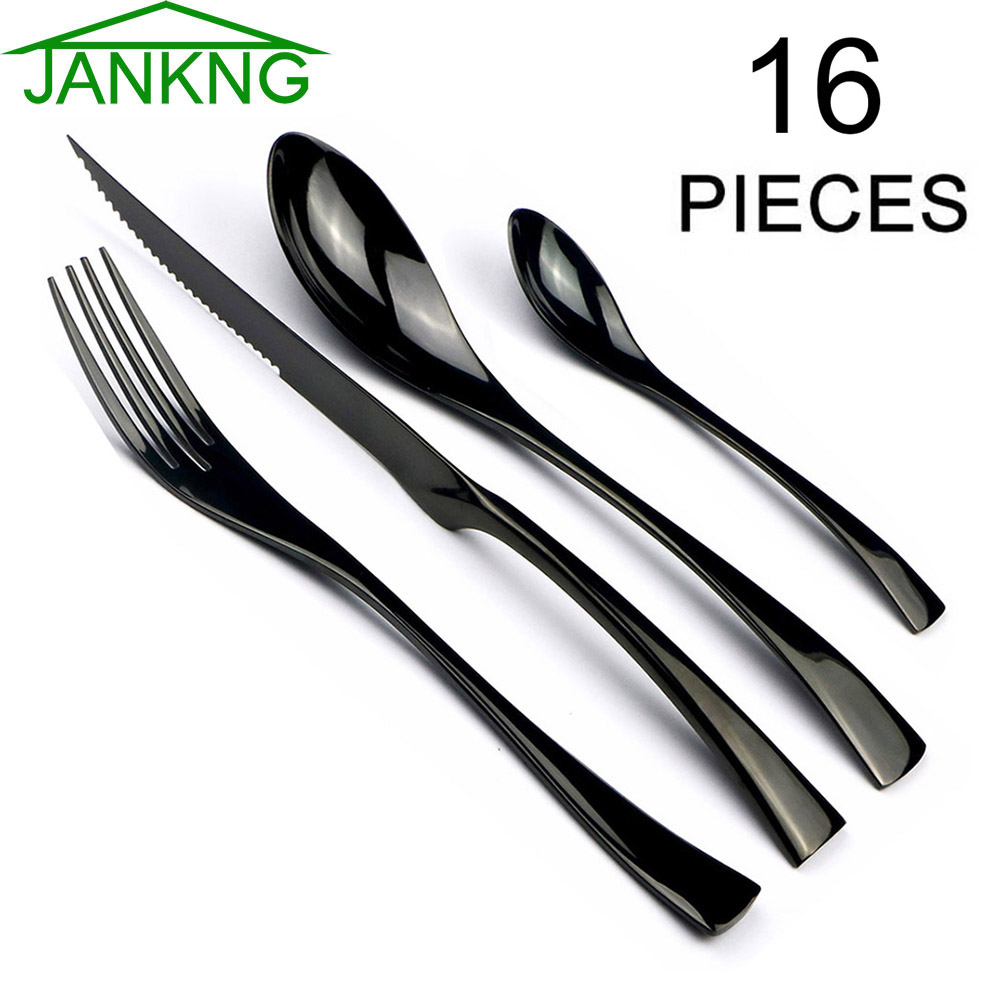JANKNG 16 pezzi set di stovigl - Commercial Kitchen Knives recensione e prezzo