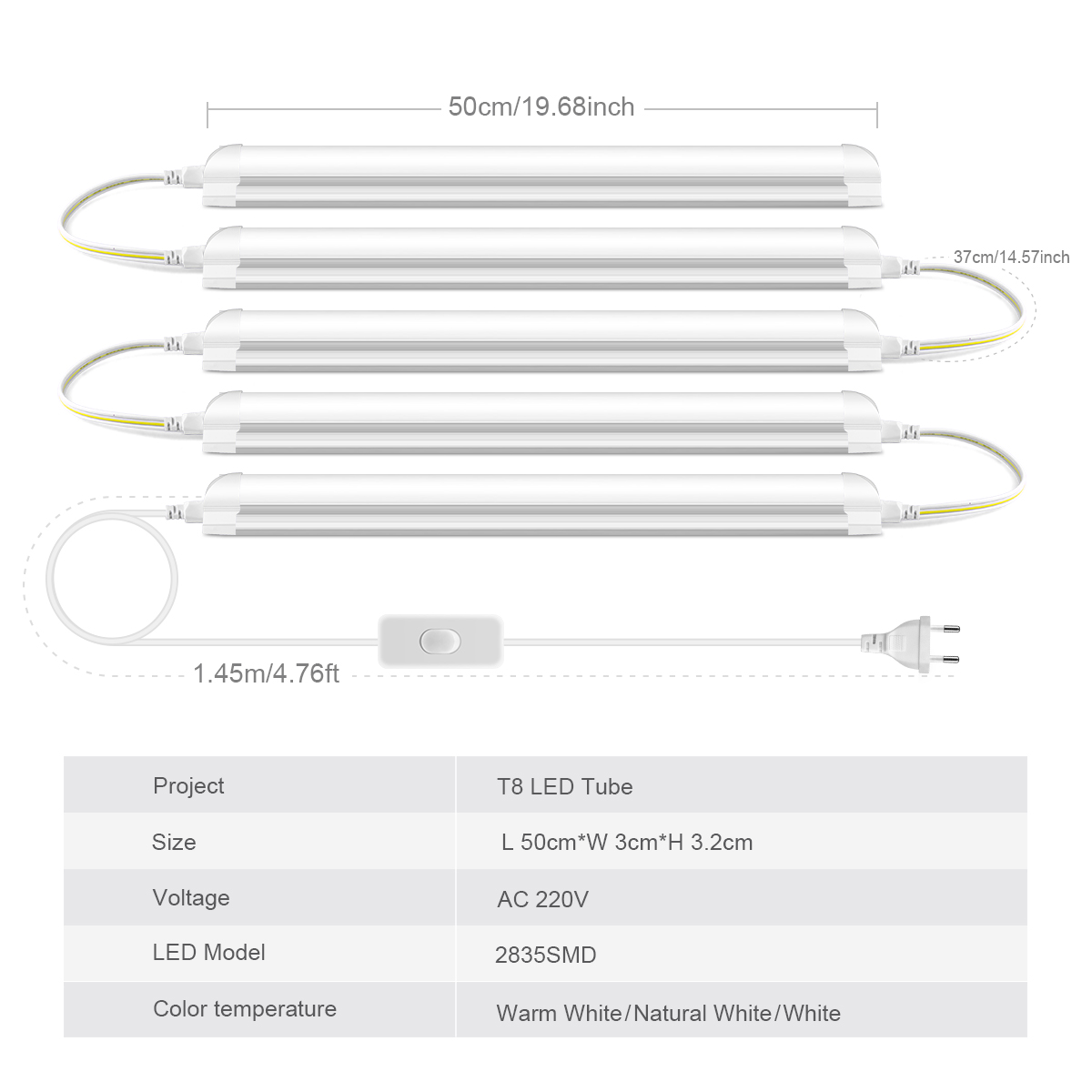 AC220V Spina UE T8 Tubo LED 25 - Commercial Kitchen Ceiling recensione e prezzo