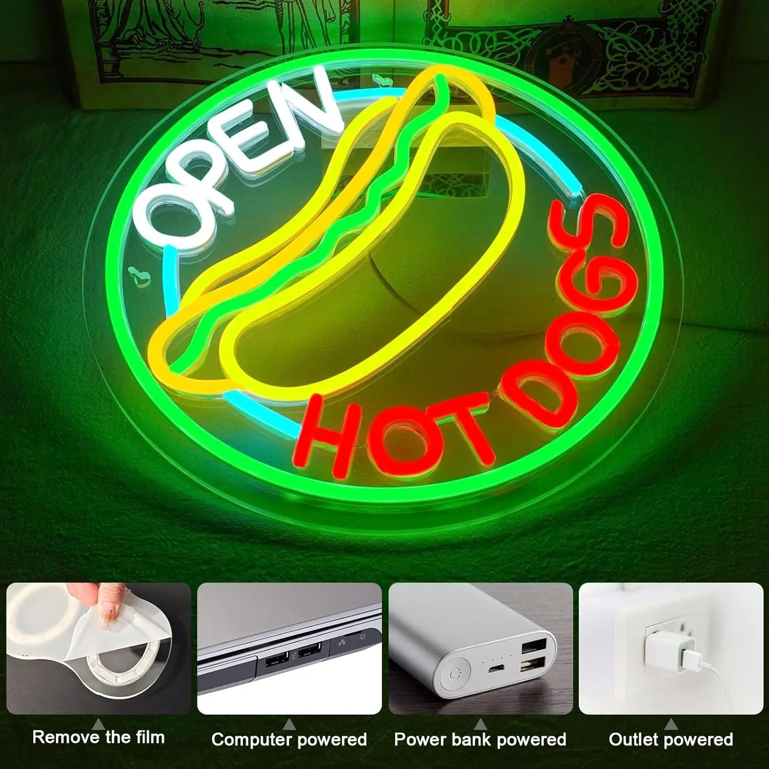 Insegna al Neon LED 'Hot Dog O - Commercial Kitchen Windows recensione e prezzo
