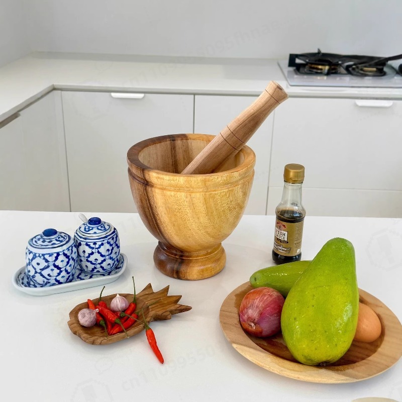 Set Mortaio e Pestello in Legn - Commercial Kitchen Grinder recensione e prezzo