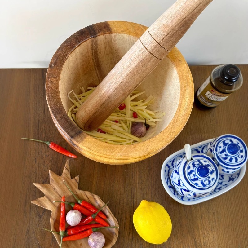 Set Mortaio e Pestello in Legn - Commercial Kitchen Grinder recensione e prezzo