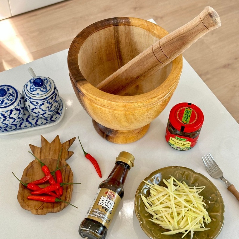 Set Mortaio e Pestello in Legn - Commercial Kitchen Grinder recensione e prezzo